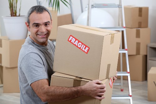 Removal van outside a Hillingdon home during a house move