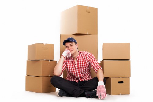Packed van prepared for local delivery and transport work